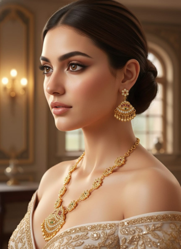 Hexagonal pendant cascade set